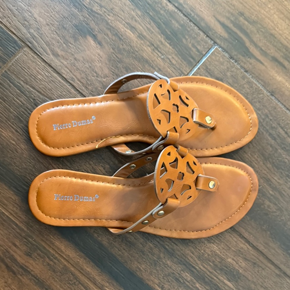 Pierre Dumas Brown Cutout Sandals